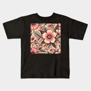 Pink Flowers Kids T-Shirt